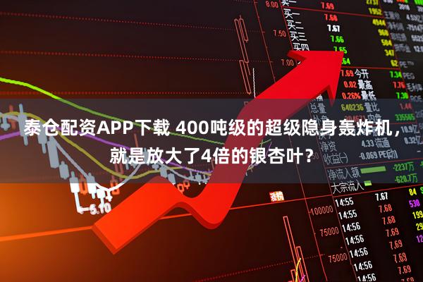 泰仓配资APP下载 400吨级的超级隐身轰炸机，就是放大了4倍的银杏叶？